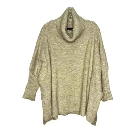 Pretty Little Thing Oatmeal Oversized Slouchy Knitted Sweater - Picture 1 of 6